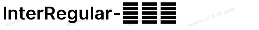 InterReguIar字体转换