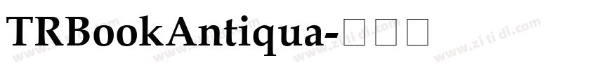 TRBookAntiqua字体转换