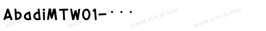 AbadiMTW01字体转换