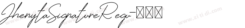 JhenytaSignatureRegu字体转换