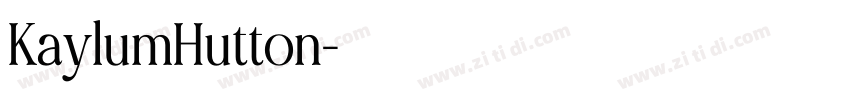 KaylumHutton字体转换
