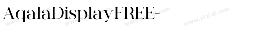 AqalaDisplayFREE字体转换