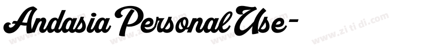 AndasiaPersonalUse字体转换
