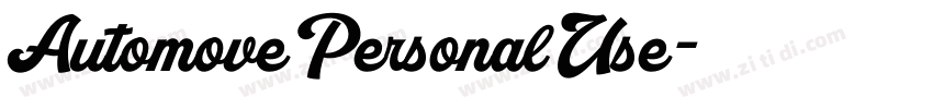 AutomovePersonalUse字体转换 AutomovePersonalUse字体转换