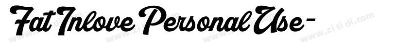 FatInlovePersonalUse字体转换