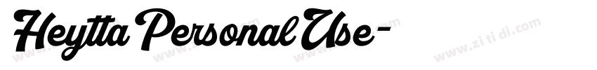 HeyttaPersonalUse字体转换