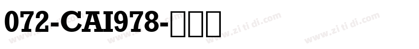 072-CAI978字体转换