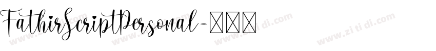 FathirScriptPersonal字体转换