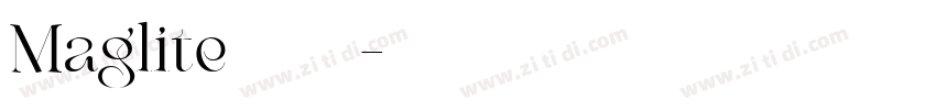 Maglite常规字体字体转换