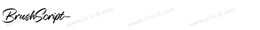 BrushScript字体转换