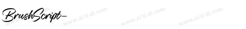 BrushScript字体转换