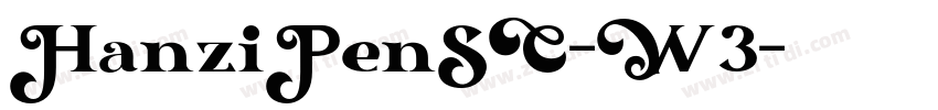HanziPenSC-W3字体转换