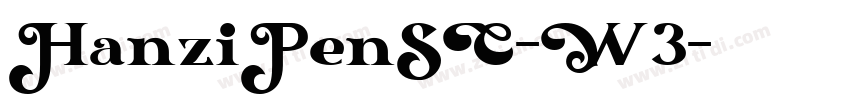 HanziPenSC-W3字体转换