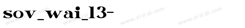 sov_wai_l3字体转换