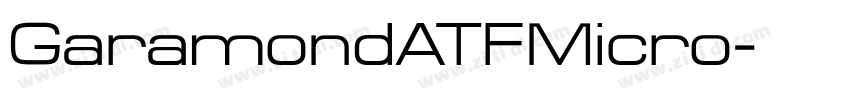 GaramondATFMicro字体转换