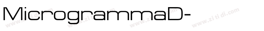 MicrogrammaD字体转换