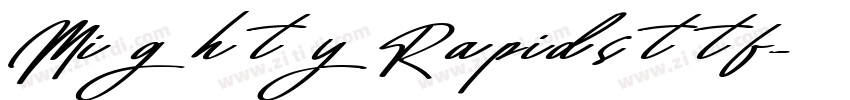 MightyRapidsttf字体转换