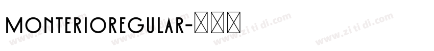 MonterioRegular字体转换