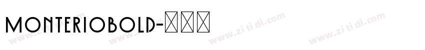 MonterioBold字体转换