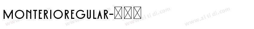 MonterioRegular字体转换