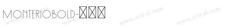 MonterioBold字体转换