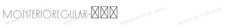 MonterioRegular字体转换