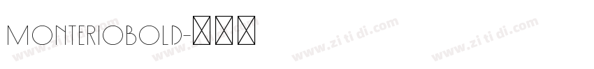 MonterioBold字体转换