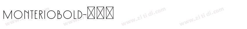 MonterioBold字体转换
