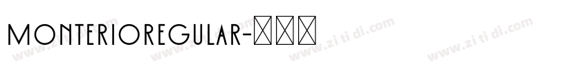 MonterioRegular字体转换