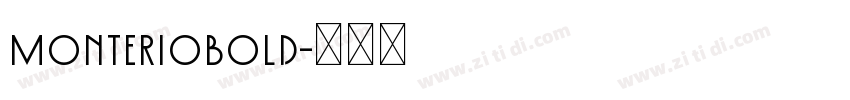 MonterioBold字体转换