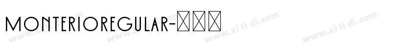 MonterioRegular字体转换