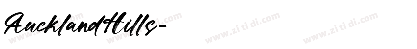 AucklandHills字体转换