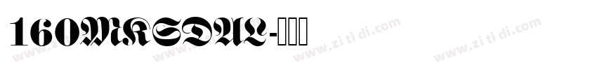 160MKSDAL字体转换