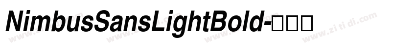 NimbusSansLightBold字体转换