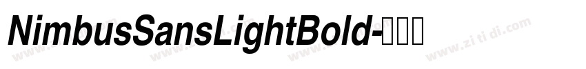 NimbusSansLightBold字体转换