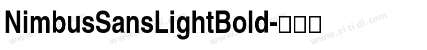 NimbusSansLightBold字体转换