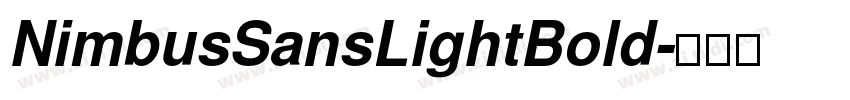 NimbusSansLightBold字体转换