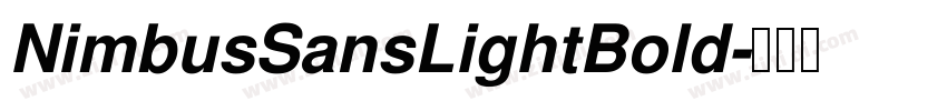 NimbusSansLightBold字体转换