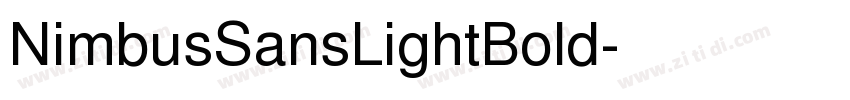 NimbusSansLightBold字体转换