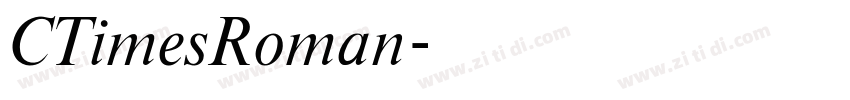 CTimesRoman字体转换