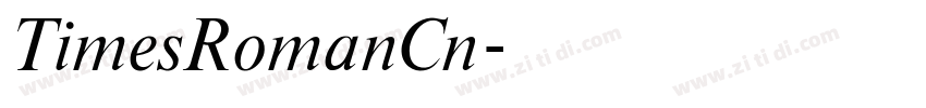 TimesRomanCn字体转换