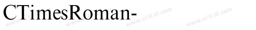 CTimesRoman字体转换