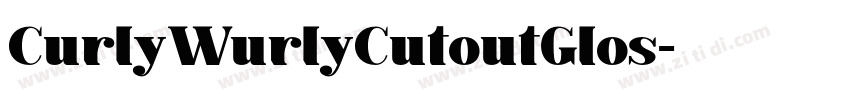 CurlyWurlyCutoutGlos字体转换