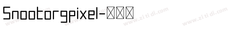 Snootorgpixel字体转换