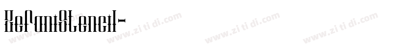 ZefaniStencil字体转换