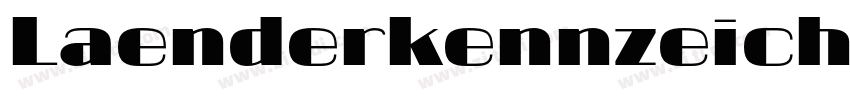 Laenderkennzeichen20字体转换