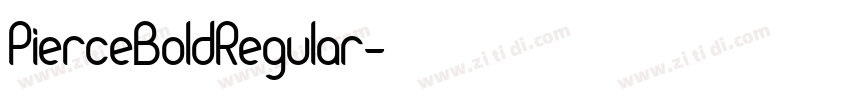 PierceBoldRegular字体转换