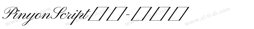 PinyonScript字体字体转换