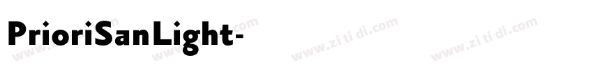 PrioriSanLight字体转换