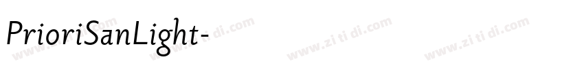 PrioriSanLight字体转换
